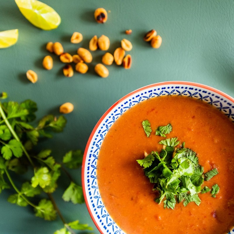 Malasíusúpa með sætum&nbsp;kartöflum